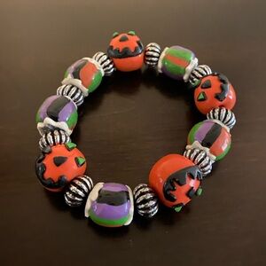 Fun Festive Halloween Pumpkin Stretch Bauble Bracelet